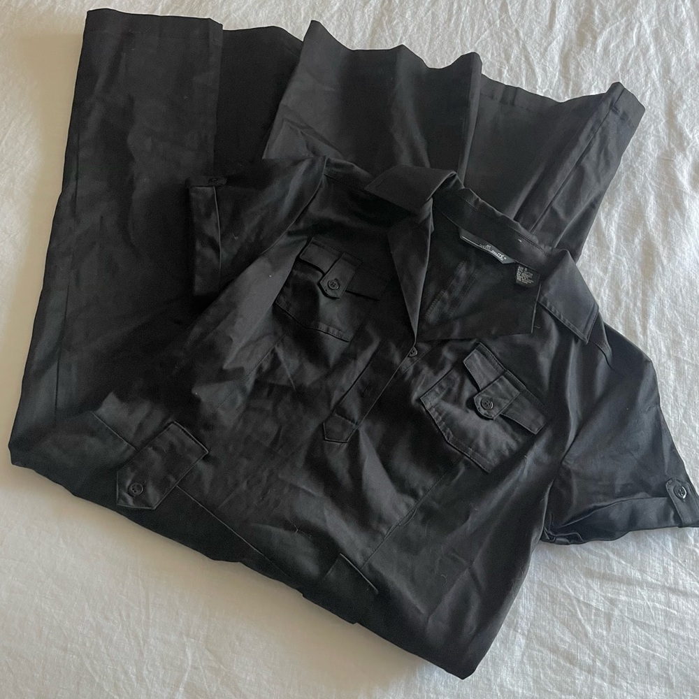 Willi Smith Black Cotton Dress